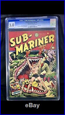 SUB-MARINER COMICS #11 CGC 3.0 Timely Golden Age Rare Classic FREE EXPRESS SHIP