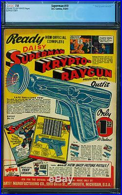 SUPERMAN #10 CGC 7.0 1940-Golden-Age DC 1st Bald Lex Luthor 0291011001