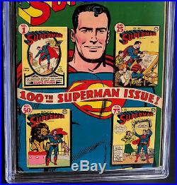 SUPERMAN #100 (DC 1955) CGC 5.5 OW PGs ANNIVERSARY ISSUE! Golden Age Key