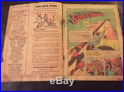Superman #15 DC Golden Age-single Owner Collection Comic Low Grade Urestored