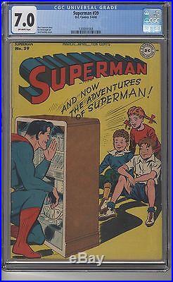 SUPERMAN #39 CGC 7.0 DC Golden Age