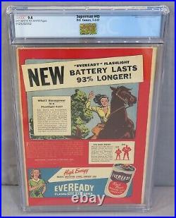 SUPERMAN #45 (Golden Age) Unrestored CGC 9.4 NM OW to White Pgs DC Comics 1947