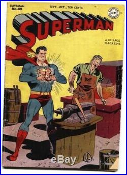 SUPERMAN #48-DC Golden-Age-1947-1st Superman time travel issue