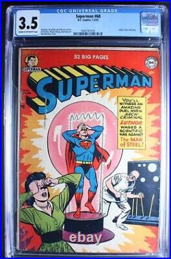 SUPERMAN # 68 GOLDEN AGE! 2nd Lex Luther Cover! CGC