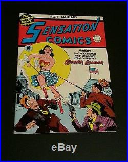 Sensation Comics # 1 1942 Oversized Golden Age Replica 1st Wonder Woman