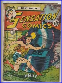 Sensation Comics #19, Wonder Woman, 1943, Scarce DC Golden Age Book