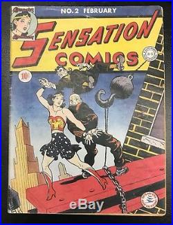Sensation Comics #2 withRepro cover! Includes centerfold! Golden Age Wonder Woman