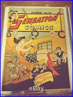 Sensation Comics #23 48 49 Golden age Wonder Woman HTF lot Rare