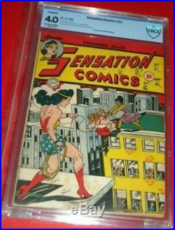 Sensation Comics #24 Golden Age Wonder Woman DC Comics 1943 Cbcs 4.0 Vg