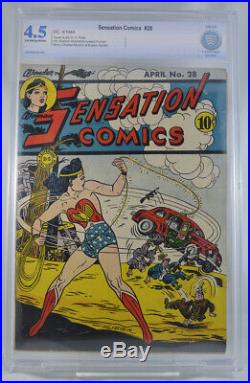 Sensation Comics #28 CBCS 4.5 OW White Wonder Woman Golden Age