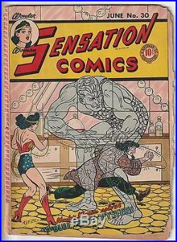 Sensation Comics #30, DC Golden Age, Wildcat, Wonder Woman
