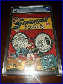 Sensation Comics #34 CGC 8.5 Golden Age Wonder Woman (1944) Highest Graded Copy