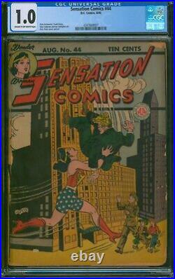 Sensation Comics #44 (1945)? CGC 1.0? Rare! Golden Age Wonder Woman DC Comic