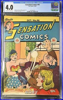 Sensation Comics #46 CGC VG 4.0 Off White to White Golden Age Wonder Woman