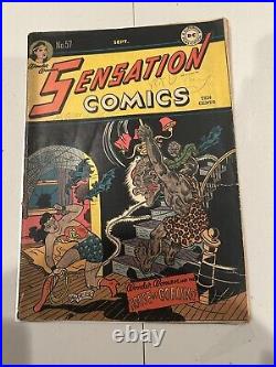 Sensation Comics #57! 1946! Super Rare, Great Condition, Classic Cover