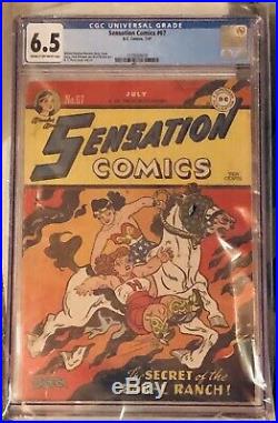 Sensation Comics # 67 CGC 6.5, Wonder Woman Golden Age Rare