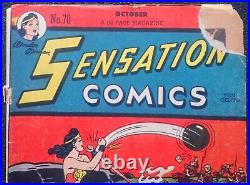 Sensation Comics #70? GOLDEN-AGE COCHA BAMBA WONDER WOMAN? 1947