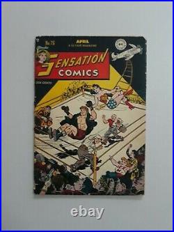 Sensation Comics 76 DC Golden Age Wonder Woman 1948 Boxing