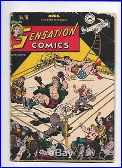 Sensation Comics # 76 == Gd Golden Age Wonder Woman DC Comics 1948
