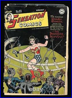 Sensation Comics #80 FAIR Condition, Wonder Woman Golden Age comic