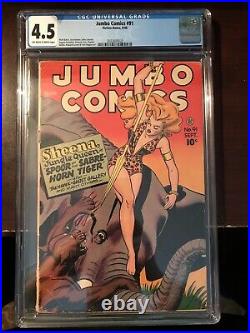 September, 1946 Jumbo Comics #91 CGC Grade 4.5 (Golden Age)