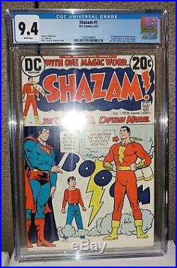 Shazam #1 CGC 9.4 White Pages 1st Captain Marvel since Golden Age NEW