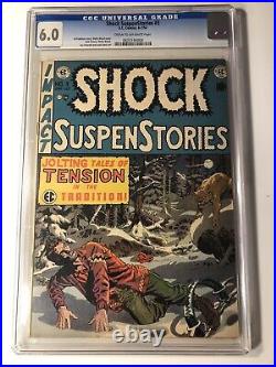 Shock SuspenStories #3 CGC 6.0 Golden Age EC Comic! RARE 50s Pre-Code Wally Wood