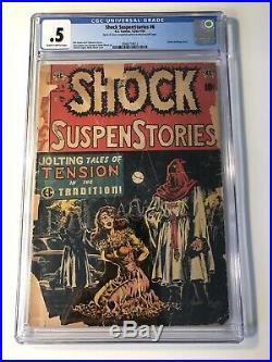 Shock SuspenStories #6 CGC 0.5 CLASSIC Cover EC Comics Golden Age Comic Book KEY