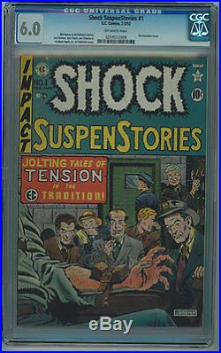 Shock Suspenstories #1 Cgc 6.0 Electrocution Cover Off-white Pages Golden Age
