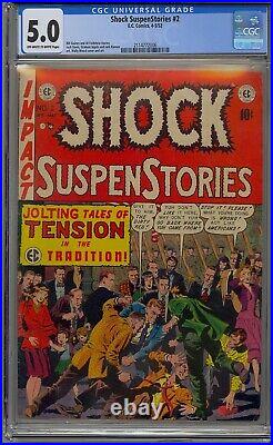 Shock Suspenstories #2 Cgc 5.0 Ec Golden Age Horror