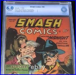 Smash Comics #39 (Quality 1943)? CBCS 6.0? ONLY 8 IN CENSUS Golden Age Comic