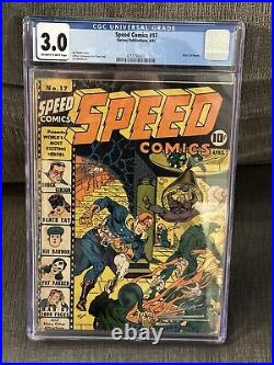 Speed Comics #17 cgc 3.0 Golden age grail (1942)
