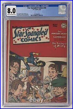Star Spangled Comics #56 (1946) CGC 8.0 Great Looking Golden Age Book