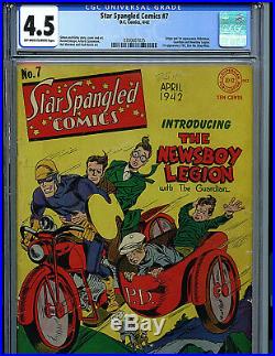 Star Spangled Comics #7 CGC 4.5 1942 Golden Age DC 1st Newsboy Legion K18