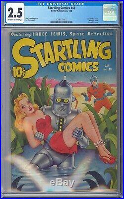Startling Comics 49 CGC 2.5 OWithW pages classic golden age robot bondage cover