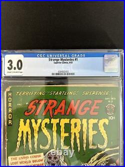 Strange Mysteries #1 CGC 3.0 Classic Pre Code Horror cover 1951 Superior Comics