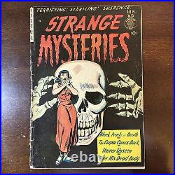 Strange Mysteries #15 (1954) PCH! Horror! Golden Age Skull Cover