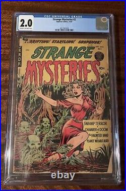 Strange Mysteries #2 CGC 2.0 1951 Superior Golden Age Horror! GGA