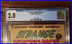 Strange Mysteries #2 CGC 2.0 1951 Superior Golden Age Horror! GGA