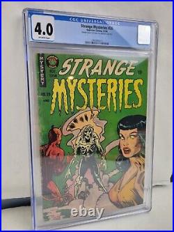 Strange Mysteries #20 CGC 4.0 Superior Comics 1954 Golden Age Rare Double Cover