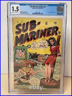 Sub-Mariner Comics #24 (1947) CGC 1.5 Timely Golden Age 3rd Namora