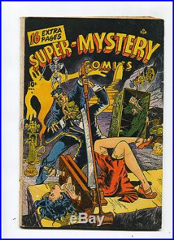 Super-Mystery Comics #3 RARE Intro The Lancer Dr Nemisis & Sword 10c Golden Age
