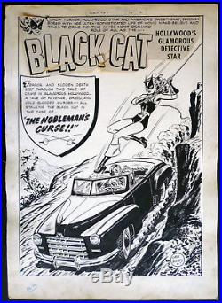 ++ Superb Lee Elias Sexy Black Cat Splash Large Golden Age Art Issue10 1948
