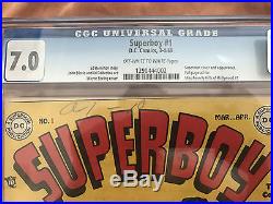 Superboy #1 (DC, 1949) CGC FN/VF 7.0 Off-white to white pages Golden Age Comic