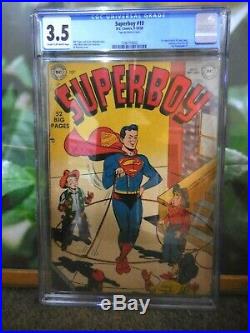 Superboy #10 Cgc 3.5 First Appearance Of Lana Lang Key Golden Age