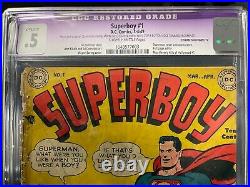 Superman #1, Batman #1 & Superboy #1 3 key Golden Age CGC-packaged comics