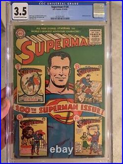 Superman #100/Golden Age DC Comic Book/Anniversary Issue/CGC 3.5 OW-W