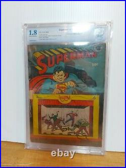 Superman #22 1943 CBCS 1.8 Not CGC Rare Golden Age DC