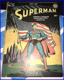 Superman #24 Comic Golden Age Patriotic Cover