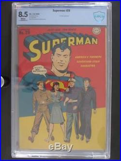 Superman #29 CBCS 8.5 VF+ DC 1944 A Prankster App Golden Age